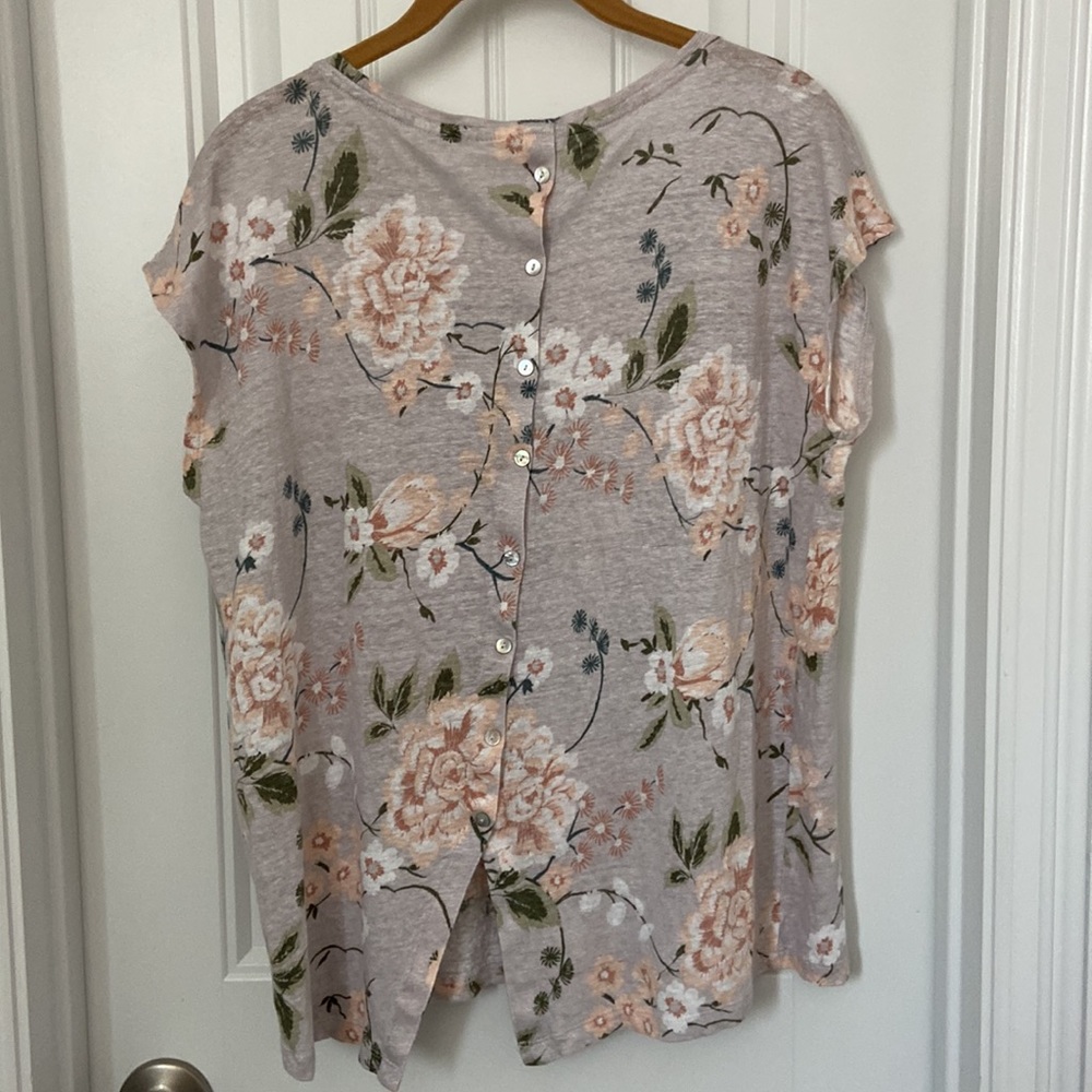 Rachel Ashwell Size Large Linen Top - Picture 4 of 5
